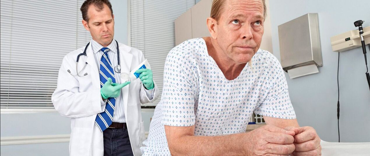 Patient with prostatitis in protologist